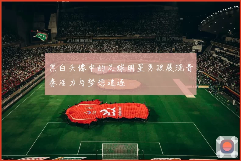 黑白头像中的足球明星男孩展现青春活力与梦想追逐